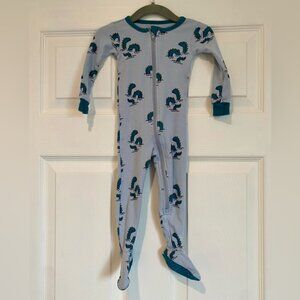 Tea Collection Light Blue and Teal Footies Pajamas